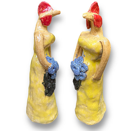 Mary Ferguson 7.75" Chicken in Yellow Gown DP5405